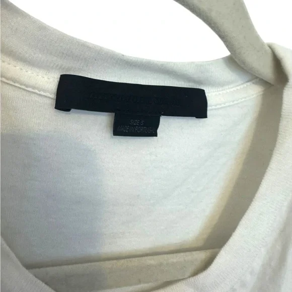 Alexander Wang White Muscle Tee with Black Graphic Logo - Picture 3 of 11
